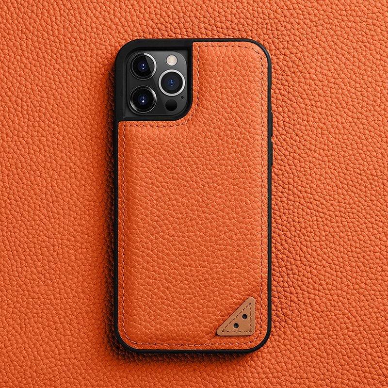 Melkco iPhone 13 Pro Ingenuity Series Premium Leather Cover - Orange - Tashqila Melkco iPhone 13 Pro Ingenuity Series Premium Leather Cover - Orange - Tashqila